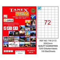 TANEX - Tanex 35X23mm Laser Etiket 100'Lü (Tw-2172)