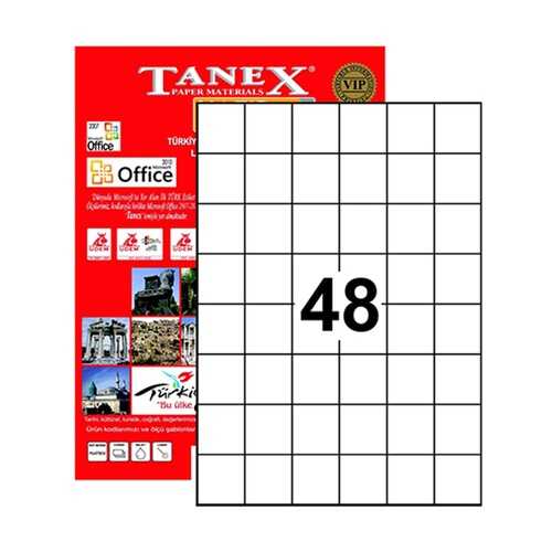 Tanex 35X37mm Laser Etiket 100'Lü (Tw-2137)