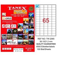 TANEX - Tanex 38,1X21,2mm Laser Etiket 100'Lü (Tw-2065)