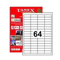 TANEX - Tanex 48,5X16,9mm Laser Etiket 100'Lü (Tw-2564)