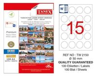 TANEX - Tanex 50mm Laser Etiket 100'Lü (Tw-2150)