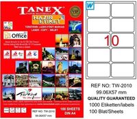 TANEX - TANEX LASER ETİKET 100'LÜ 99,06x57mm (TW-2010)