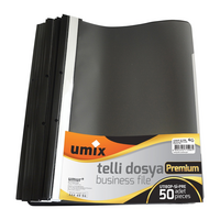 UMIX - Umix U1180P-Si A4 Telli Dosya 50'Li Siyah