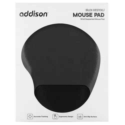 Addison 300521 Bilek Destekli Mouse Pad Siyah
