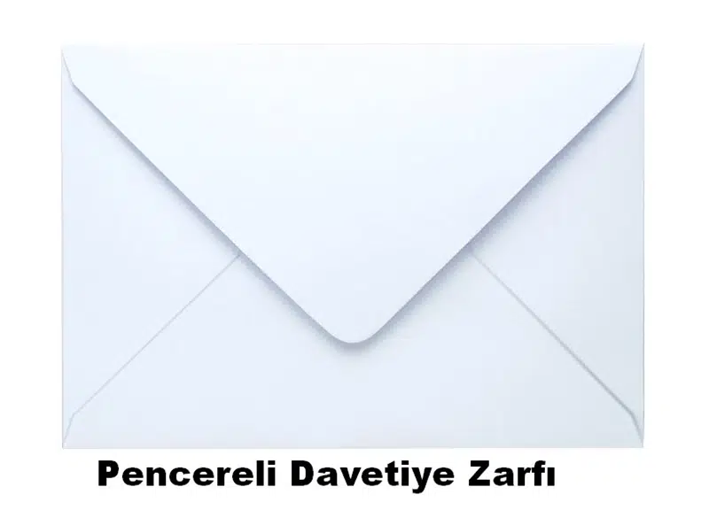 Asil 13x18 Davetiye Zarfı Beyaz (6x12) Pencereli 90gr 500'lü