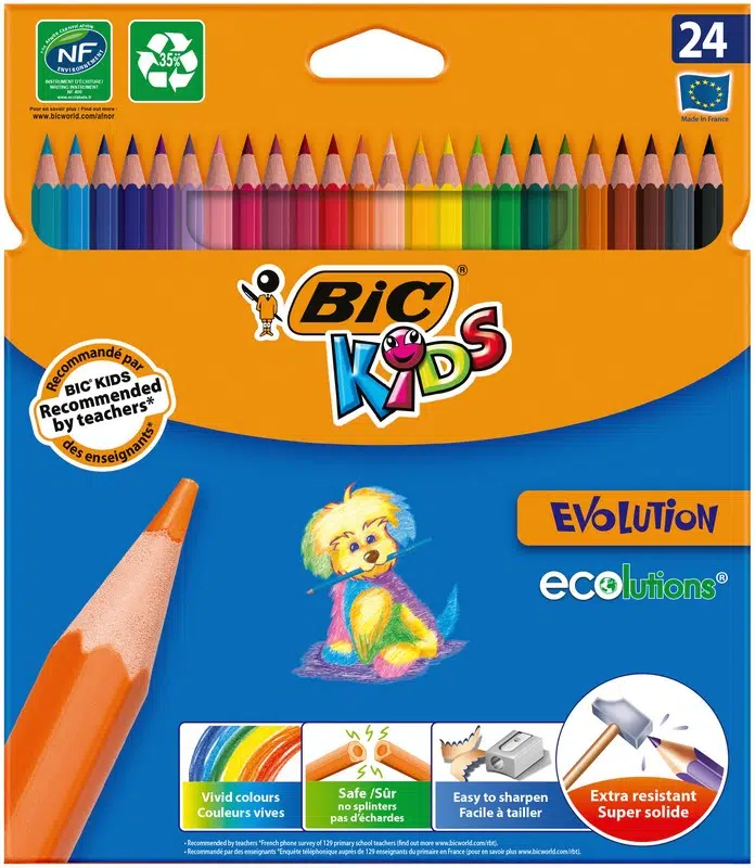 Bic Evolution Kuru Boya Kalemi 24 Renk
