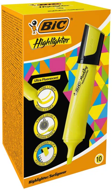 BİC MARKİNG FLAT HİGHLİGHTER 12'Lİ SARI (943647) 968583