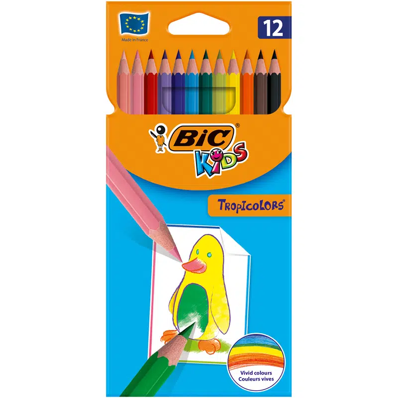 Bic Tropicolors Kuru Boya Kalemi 12 Renk