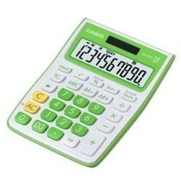 Casio Ms-10Vc Gn Masa Üstü Hesap Makinesi Yeşil 10 Haneli
