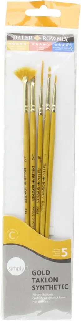 DALER ROWNEY GOLD TAKLON FIRÇA SETİ KISA SAP 5'Lİ