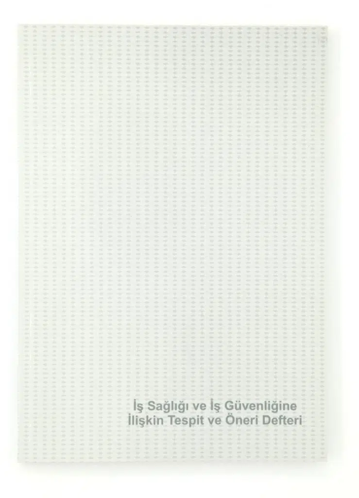 Dilman İş Sağ.ve Güv.Tespit Öneri Defteri 150yp Numaralı Karton Kapak