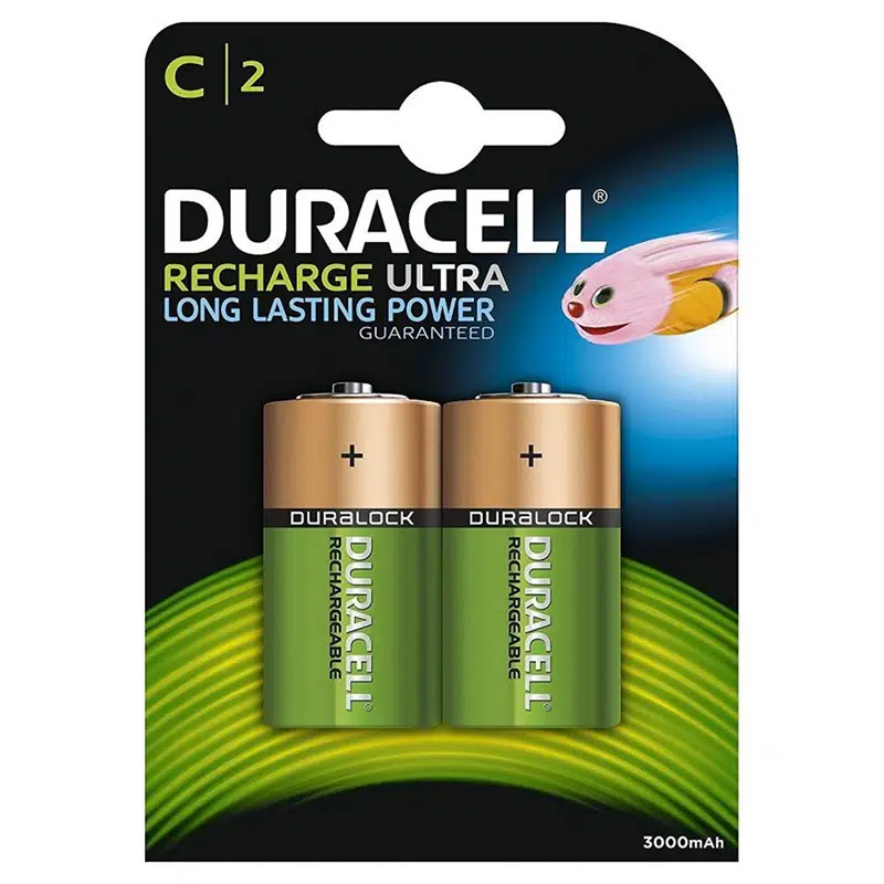 Duracell 3000mAh 1.2V Ultra Şarjlı (D) Büyük Boy Pil 2'li