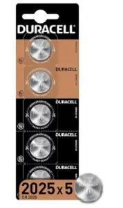 Duracell CR 2025 Lityum Düğme Pil (3V) 5'li
