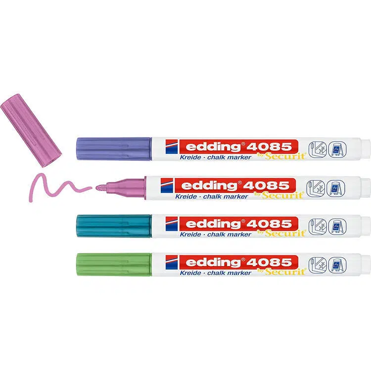 Edding 4085 Cam Kalemi Dörtlü Bilister Metalik