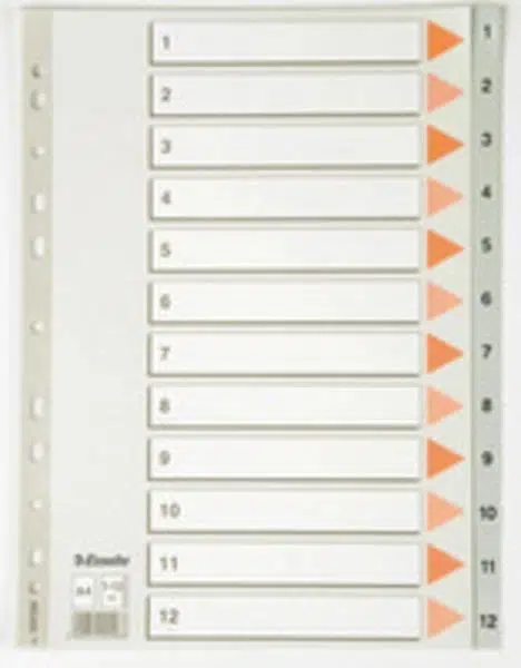 Esselte Seperatör A4 1-12 Rakamlı