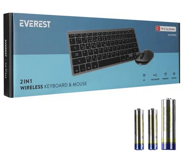 EVEREST KM-BT843 SİYAH Q MULTİMEDİA KLAVYE