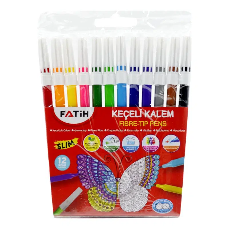 Fatih Slim 12 Renk Keçeli Kalem