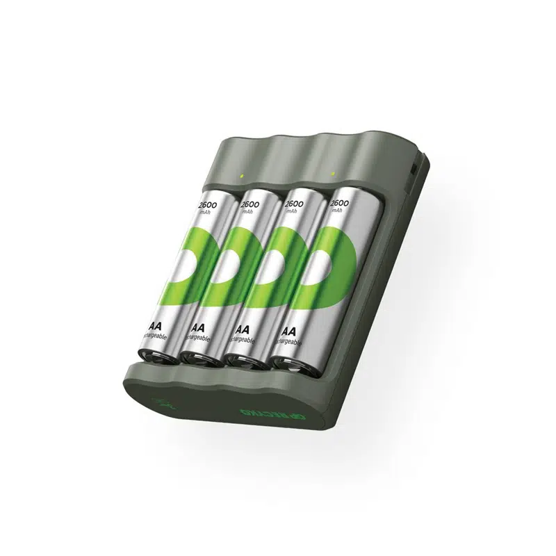 GP B441 Recyko Usb Şarj Cihazı+4 Adet (AA) Kalem Pil