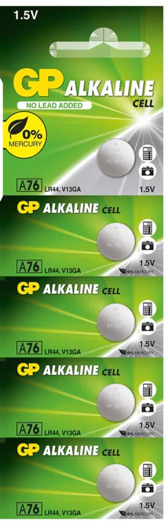 GP LR44-AG13 Alkalin Düğme Pil 1.5V 5'li Kartela