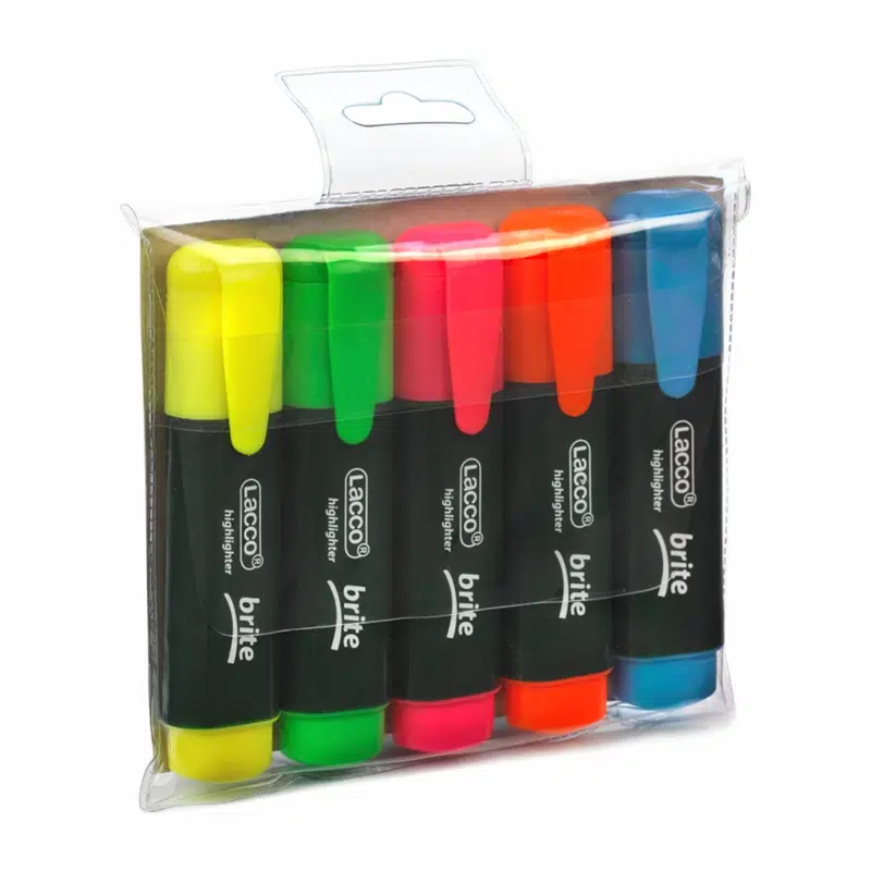 Lacco 215 Brite Fosforlu Kalem 5'li