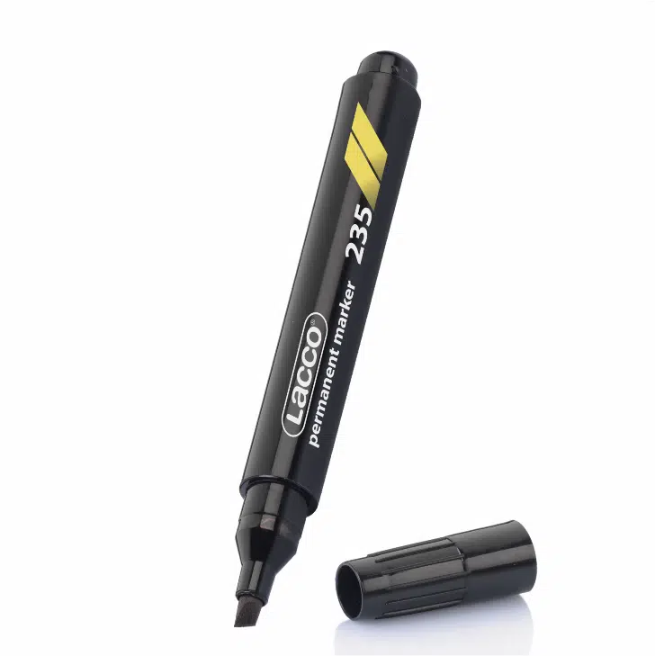 Lacco 235 Permanent Markör Kesik Uç Siyah