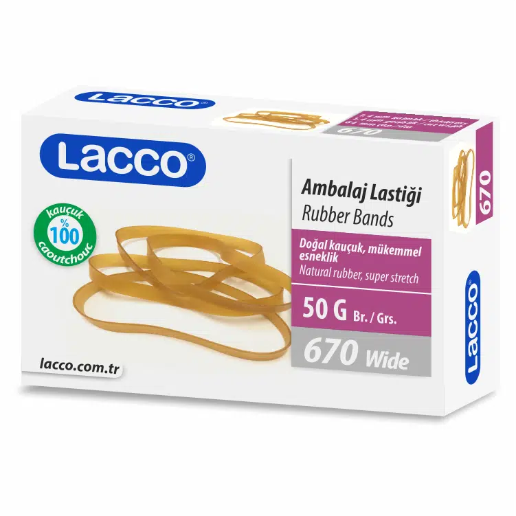 Lacco 670 Ambalaj Lastiği Geniş 50gr %100 Kauçuk