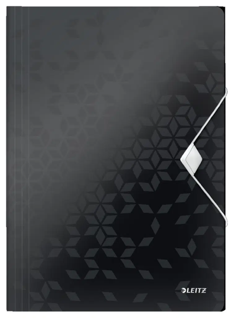Leitz 4599 Active WOW İnce Lastikli Dosya Metalik Siyah (45990095)