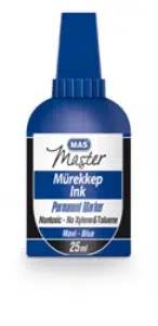 Mas 6416 Permanent Mürekkebi 25ml Şişe Mavi
