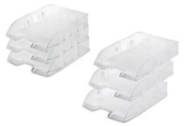 Mas 829 Evrak Rafı 3 Katlı Mafsallı Set Şeffaf