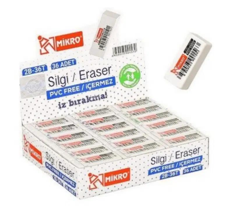 Mikro 2B-36T Silgi 36'lı Paket