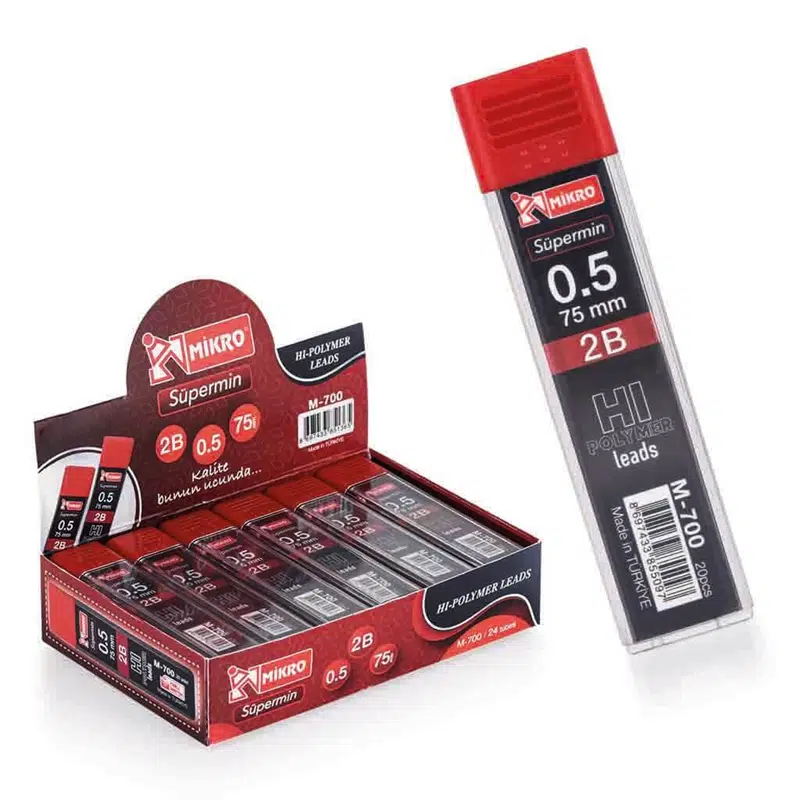 Mikro M-700 Kurşun Kalem Ucu 75mm 0,5mm (2B Min)