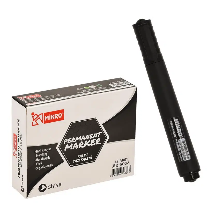 Mikro MR-6008 Permanent Marker Siyah