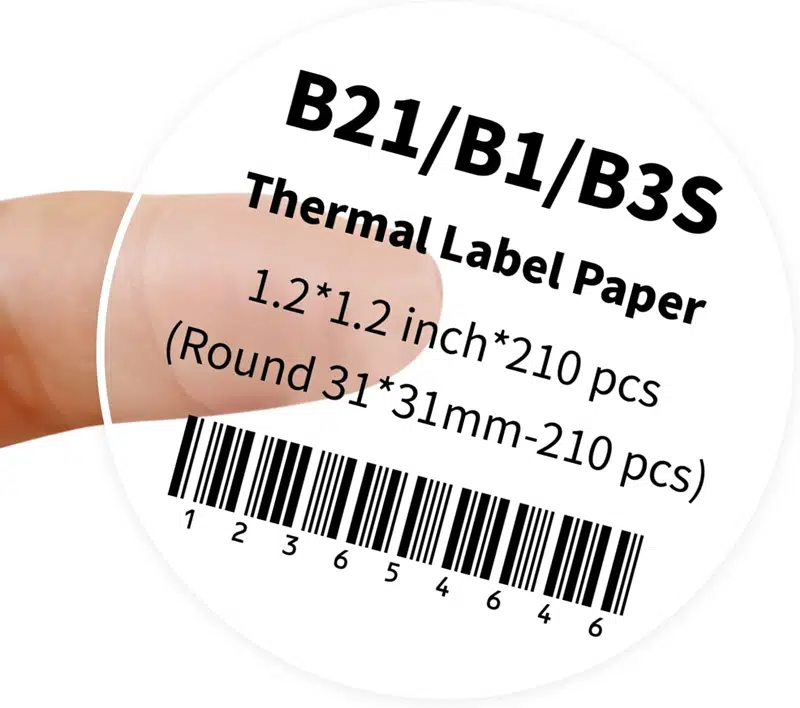 NiiMbot 31x31mm Yuvarlak ŞEFFAF Etiket 210 Ad. B21/B1/B3S İçin (TT31*31-210)
