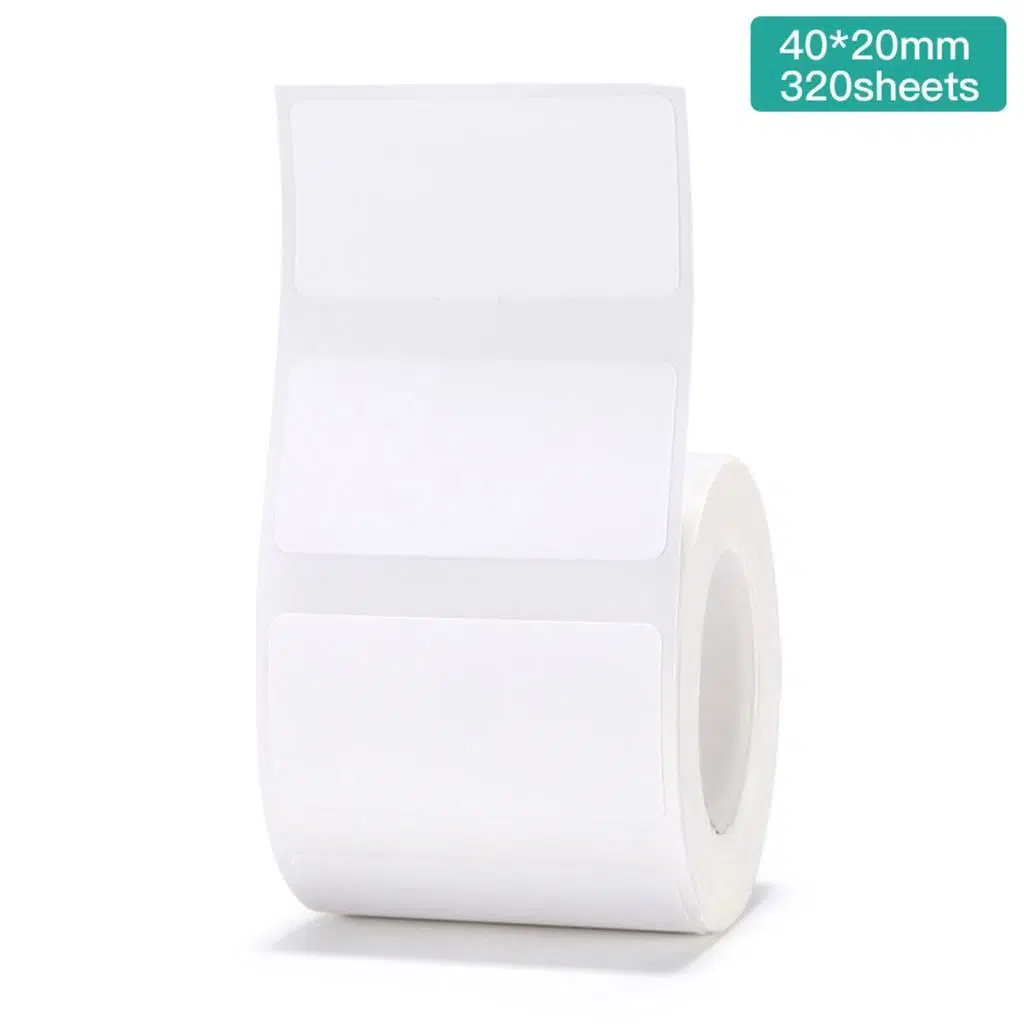 NiiMbot 40x20mm Beyaz Etiket B21/B1/B3S İçin 320 Adet Yırtılmaz, Sudan Ve Yağdan Etkilenmez 