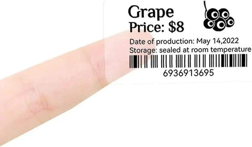 NiiMbot 40x20mm Şeffaf Etiket B21/B1/B3S İçin 320 Adet Yırtılmaz, Sudan Ve Yağdan Etkilenmez 