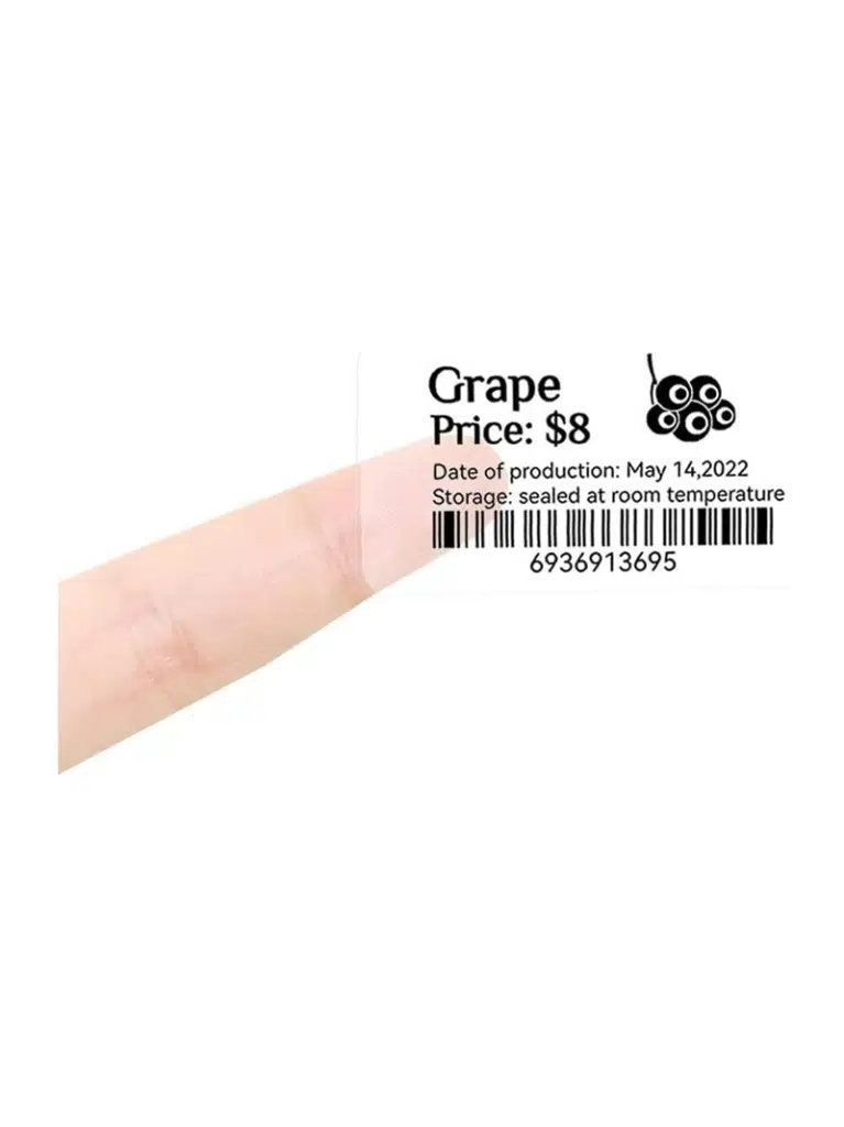 NIIMBOT 40x60mm Şeffaf Etiket (125 Adet) B21/B1/B3S İçin (TT40*60-125transparent)