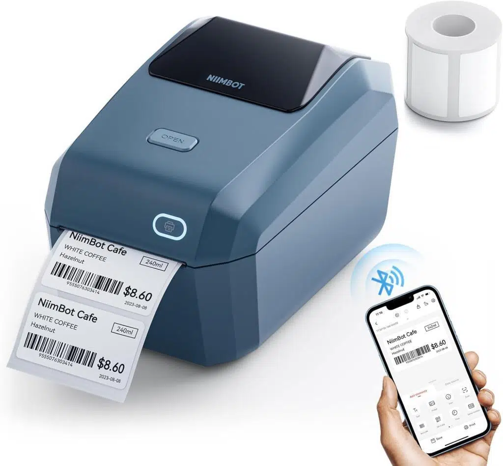 NiiMbot K3_W Etiket Makinesi, Uzay Mavisi, WiFi/Bluetooth/USB - Adaptörlü