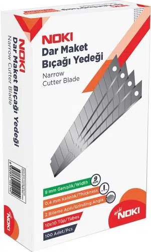 Noki Dar Maket Bıçağı Yedeği 9mm 10'lu Tüp