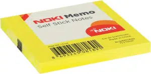 Noki Memo 75x75mm Yapışkanlı Not Kağıdı 80yp Limon Sarı