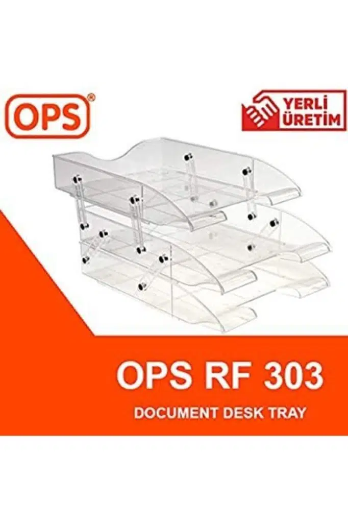 OPS RF 303 HAREKETLİ EVRAK RAFI 3'LÜ ŞEFFAF