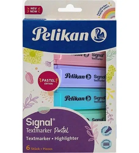 Pelikan Pastel Fosforlu Kalem 6 Renk