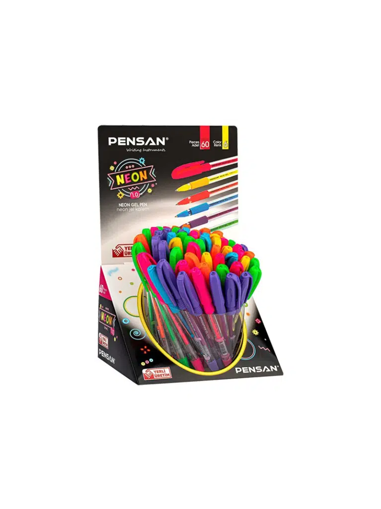 Pensan 2229 Neon Jel Kalem Renkli 60'lı Stand