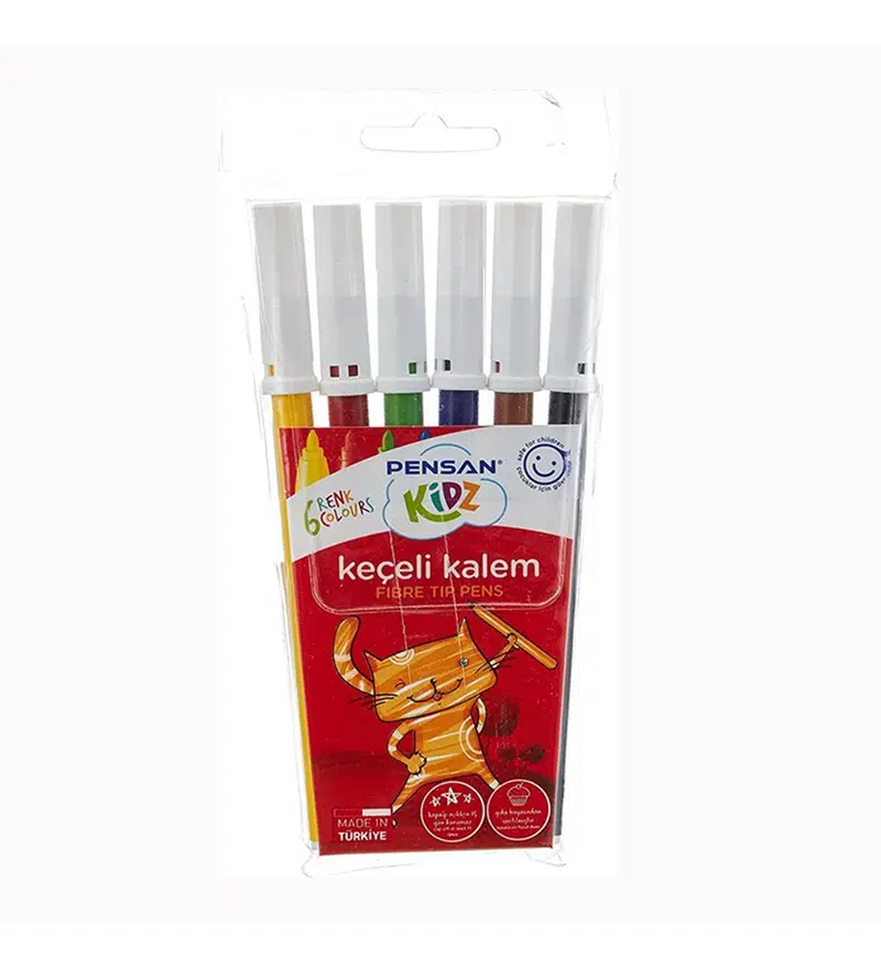 Pensan 34000 Kidz Keçeli Boya Kalemi 6 Renk
