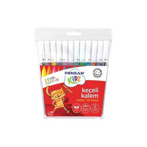 Pensan 34020 Kidz Keçeli Boya Kalemi 12 Renk