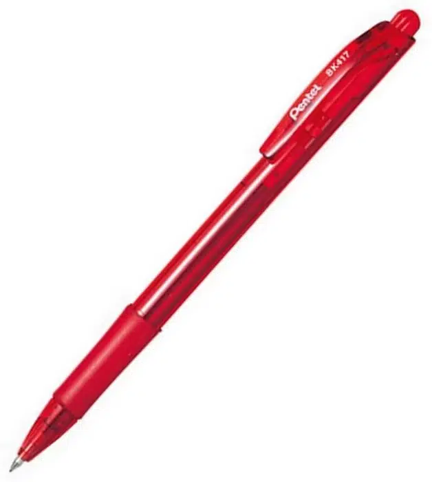 Pentel BK417 Ekonomik Tükenmez Kalem 0.7mm Kırmızı (Y BK417-B)