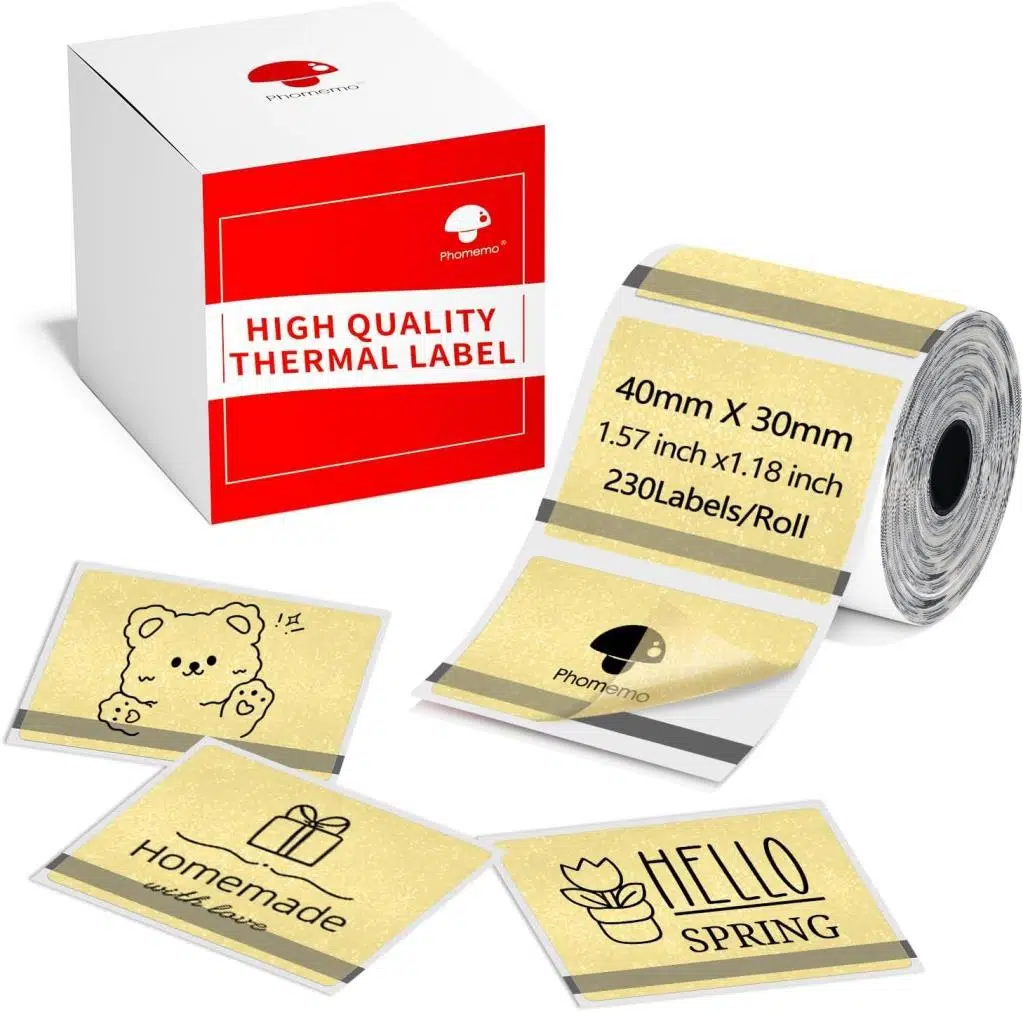 Phomemo 40x30mm/230adet Altın Şeffaf Etiket M110/M221/M220/M120/M200/M110S XP-GD4030-230