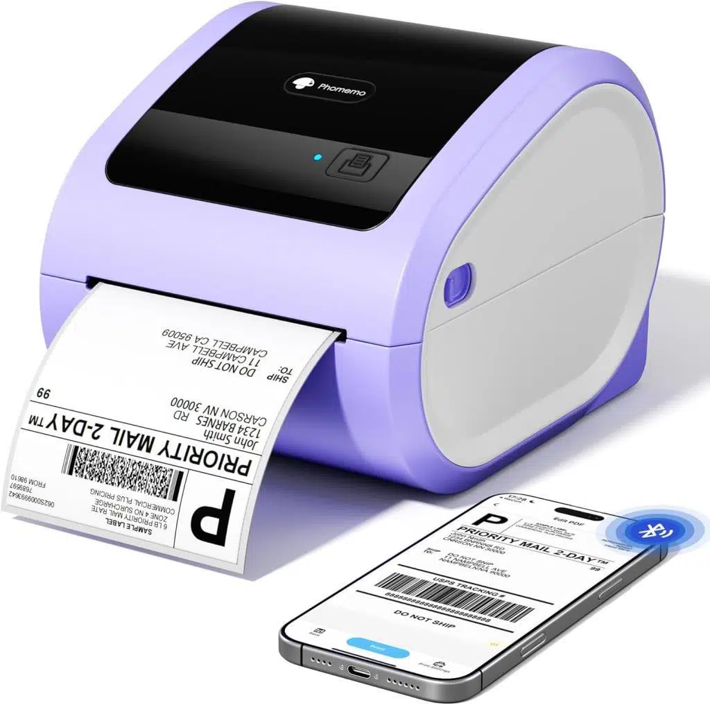 Phomemo D520-BT Termal Barkod Yazıcı Mor Bluetooth+USB 