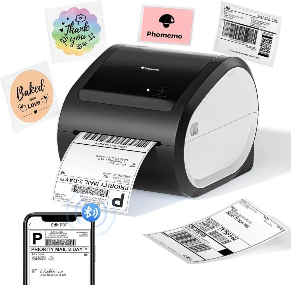 Phomemo D520-BT Termal Barkod Yazıcı Siyah-Beyaz Bluetooth+USB