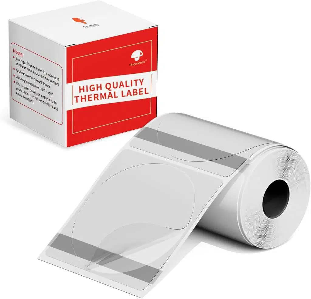 Phomemo M Etiket 50x50mm/140 adet Şeffaf Yuvarlak M110/M221/M220/M120/M200/M110S Uyumlu