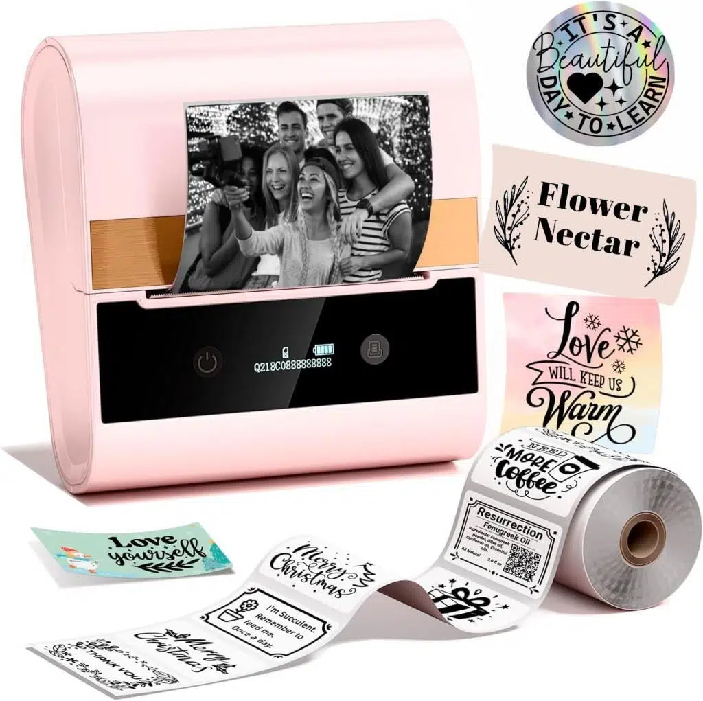 Phomemo M260 Etiket Makinesi PEMBE (20-79mm) Kablosuz Taşınabilir Bluetooth - USB Şarjlı